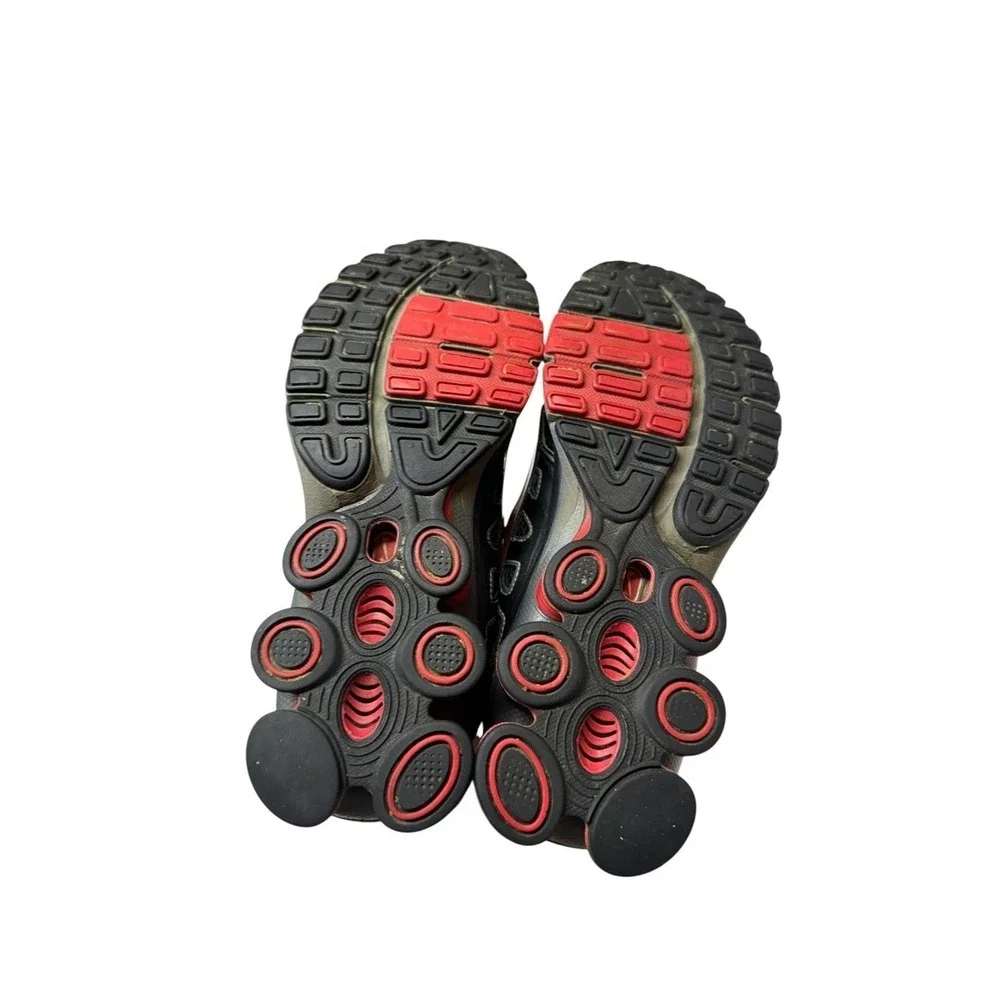Y2K Nike Womens Qualify Plus II Shox Shoes Trainers Size 8 Red Black